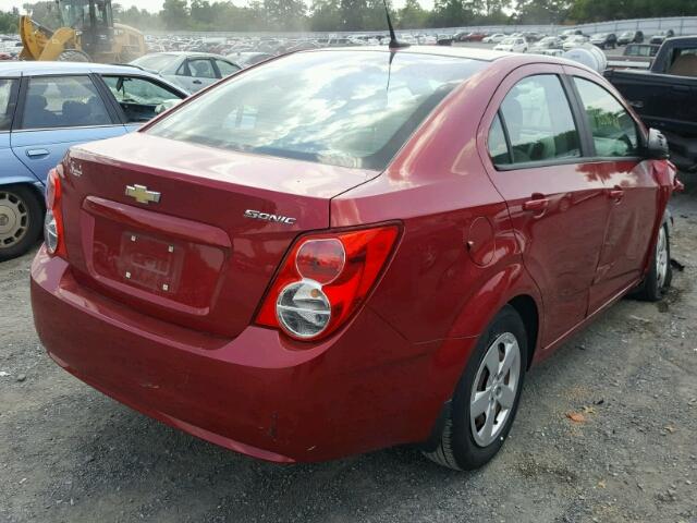 1G1JA5SG2D4140115 - 2013 CHEVROLET SONIC LS 红色 照片 4