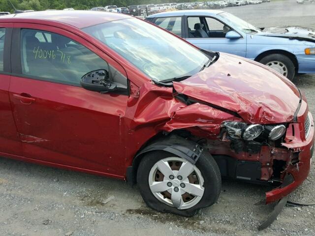 1G1JA5SG2D4140115 - 2013 CHEVROLET SONIC LS 红色 照片 9