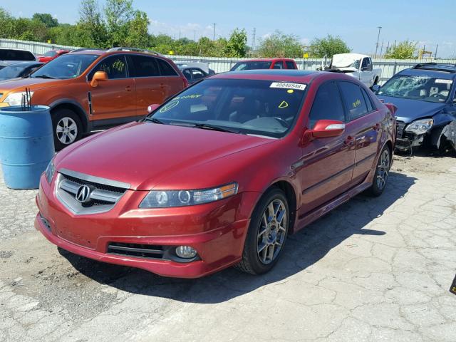 19UUA75518A001614 - 2008 ACURA TL TYPE S RED photo 2