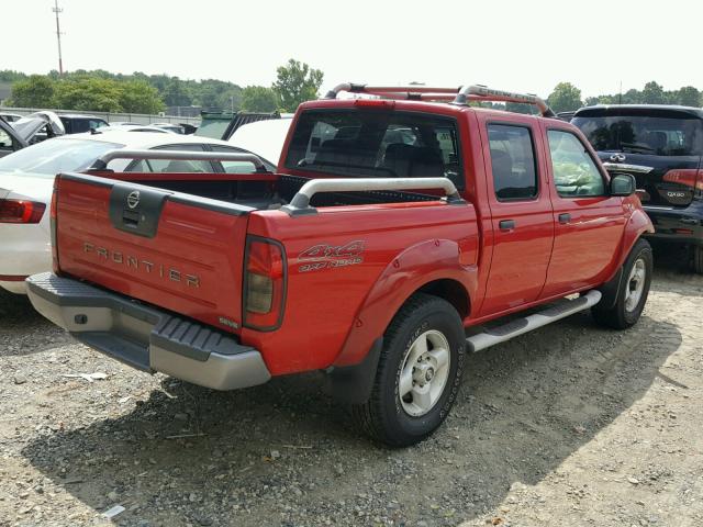 1N6ED27Y71C362566 - 2001 NISSAN FRONTIER C RED photo 4