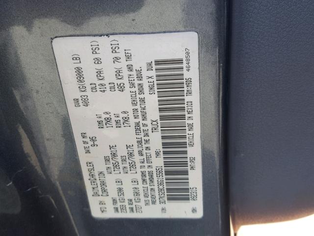 3D7KS28C36G155651 - 2006 DODGE RAM 2500 S GRAY photo 10