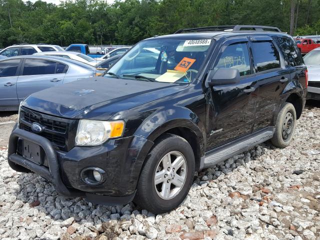 1FMCU593X9KA33287 - 2009 FORD ESCAPE HYB BLACK photo 2