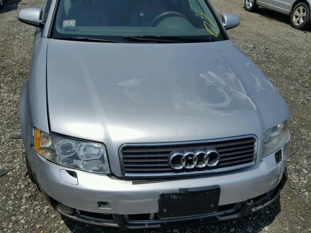 WAUJC68E53A185592 - 2003 AUDI A4 1.8T SILVER photo 7