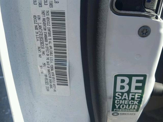 1J4NT1FB1BD236318 - 2011 JEEP COMPASS SP WHITE photo 10