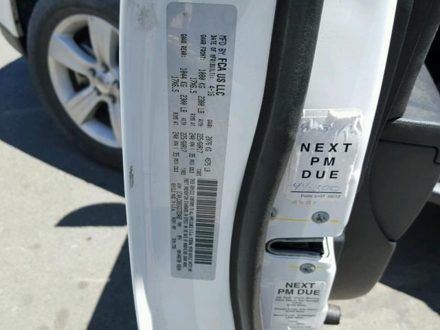 1C4NJDBB3GD723482 - 2016 JEEP COMPASS SP WHITE photo 10