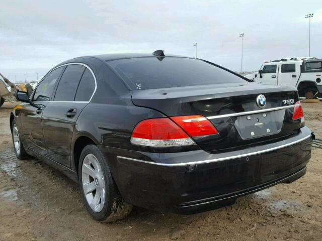 WBAHL83538DT13478 - 2008 BMW 750I BLACK photo 3