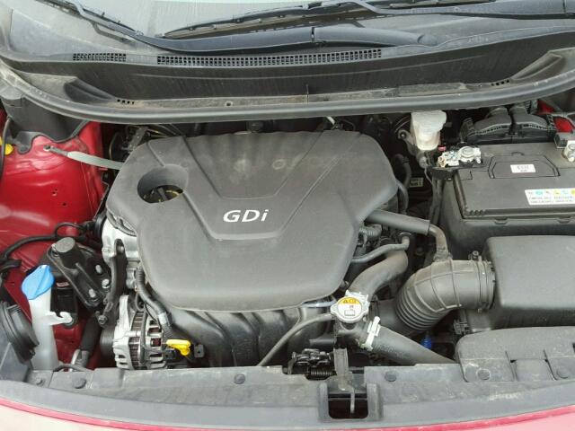 KNADN5A35F6451498 - 2015 KIA RIO EX RED photo 7