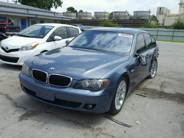 WBAHL835X6DT04791 - 2006 BMW 750 I BLUE photo 2
