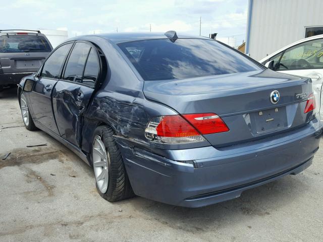 WBAHL835X6DT04791 - 2006 BMW 750 I BLUE photo 3