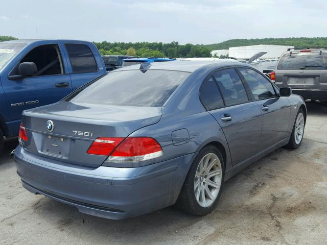 WBAHL835X6DT04791 - 2006 BMW 750 I BLUE photo 4