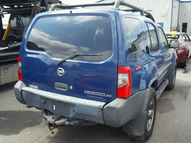 5N1MD28Y02C526394 - 2002 NISSAN XTERRA SE BLUE photo 4