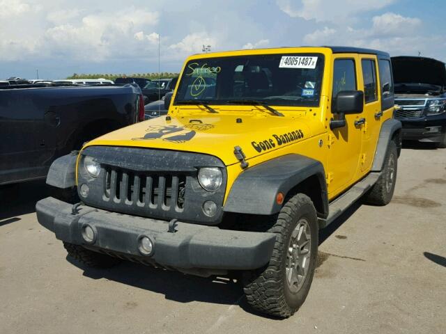 1C4BJWFG8FL542581 - 2015 JEEP WRANGLER U YELLOW photo 2