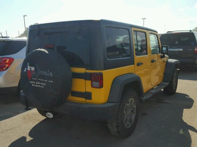 1C4BJWFG8FL542581 - 2015 JEEP WRANGLER U YELLOW photo 4