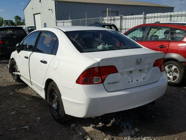 2HGFA16478H020097 - 2008 HONDA CIVIC DX-G WHITE photo 3