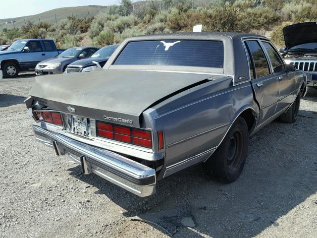 1G1BU51H3HX108459 - 1987 CHEVROLET CAPRICE CL 灰色 照片 4
