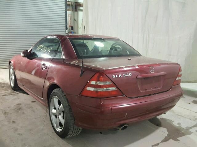 WDBKK65F91F184435 - 2001 MERCEDES-BENZ SLK 320 BURGUNDY photo 3