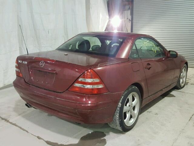 WDBKK65F91F184435 - 2001 MERCEDES-BENZ SLK 320 BURGUNDY photo 4