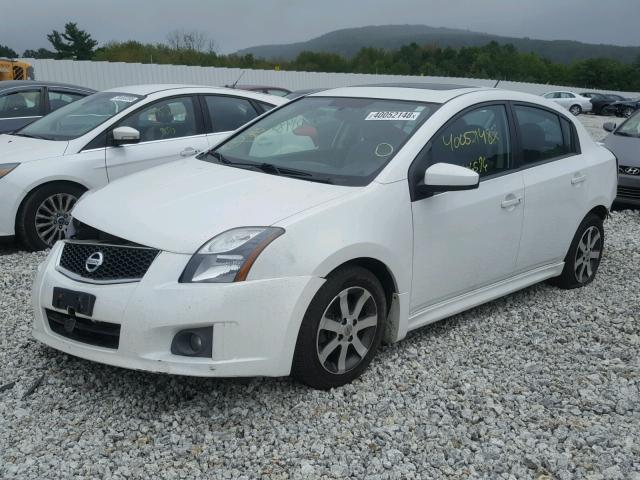 3N1AB6AP6CL625560 - 2012 NISSAN SENTRA 2.0 WHITE photo 2