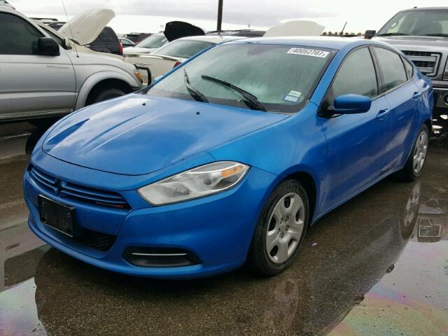 1C3CDFAA1GD565280 - 2016 DODGE DART SE BLUE photo 2