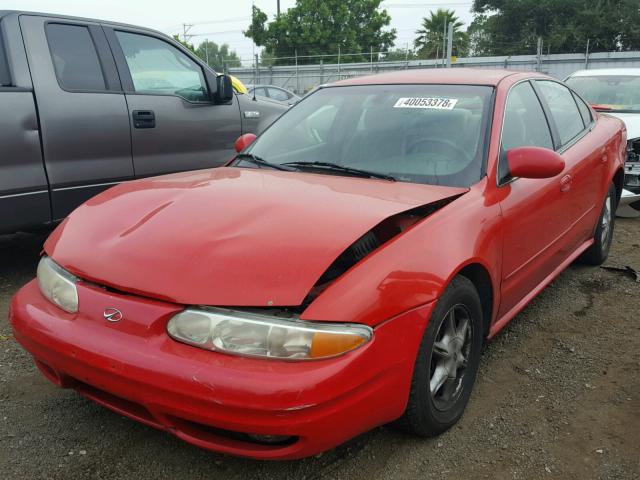 1G3NL52TX1C272895 - 2001 OLDSMOBILE ALERO GL RED photo 2