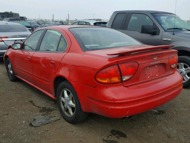 1G3NL52TX1C272895 - 2001 OLDSMOBILE ALERO GL RED photo 3