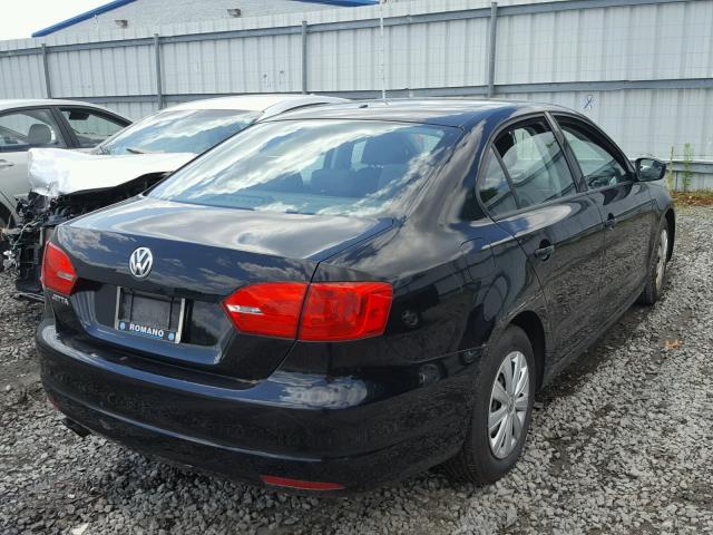 3VW1K7AJ0BM392666 - 2011 VOLKSWAGEN JETTA BASE 黑色 照片 4