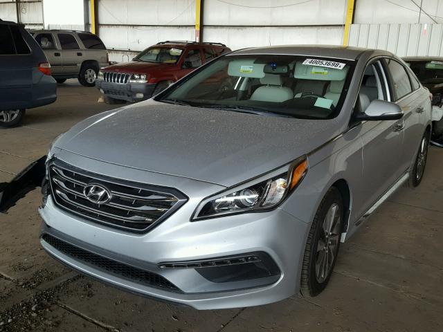 5NPE34AFXFH042582 - 2015 HYUNDAI SONATA SPO SILVER photo 2