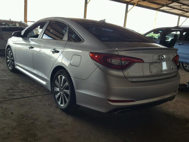 5NPE34AFXFH042582 - 2015 HYUNDAI SONATA SPO SILVER photo 3