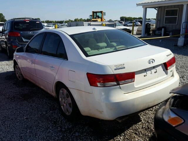 5NPET46F68H326948 - 2008 HYUNDAI SONATA GLS WHITE photo 3