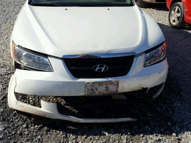 5NPET46F68H326948 - 2008 HYUNDAI SONATA GLS WHITE photo 9