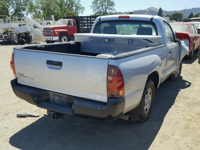 5TENX22N58Z520759 - 2008 TOYOTA TACOMA SILVER photo 4