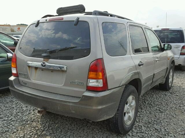 4F2CU08132KM63031 - 2002 MAZDA TRIBUTE TAN photo 4