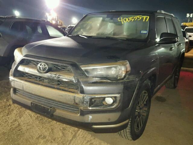 JTEBU5JR8F5214040 - 2015 TOYOTA 4RUNNER SR GRAY photo 2