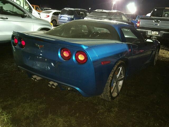 1G1YY25W185101561 - 2008 CHEVROLET CORVETTE BLUE photo 4