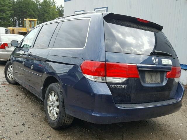 5FNRL3H75AB059436 - 2010 HONDA ODYSSEY EX BLUE photo 3
