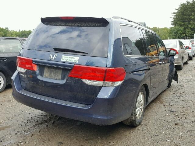 5FNRL3H75AB059436 - 2010 HONDA ODYSSEY EX BLUE photo 4