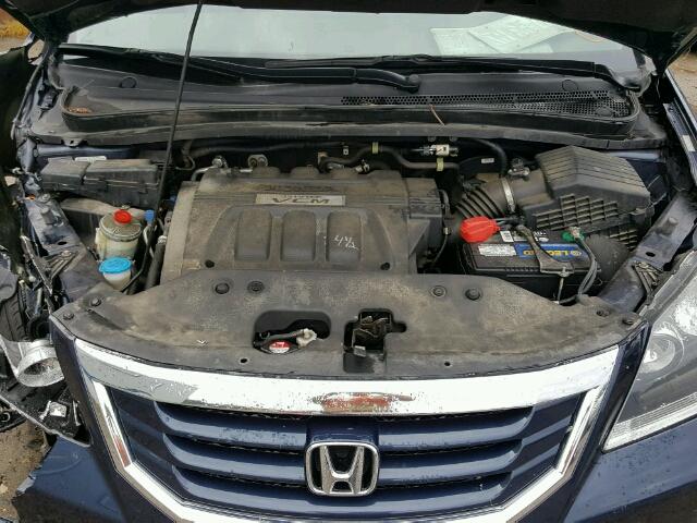 5FNRL3H75AB059436 - 2010 HONDA ODYSSEY EX BLUE photo 7