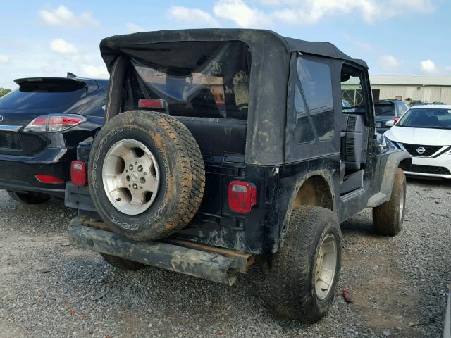 1J4FA29154P703048 - 2004 JEEP WRANGLER / BLACK photo 4