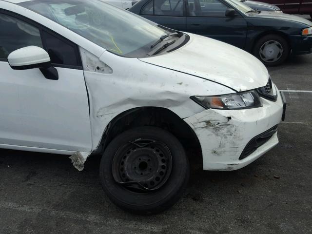 19XFB2E51EE035648 - 2014 HONDA CIVIC LX WHITE photo 9