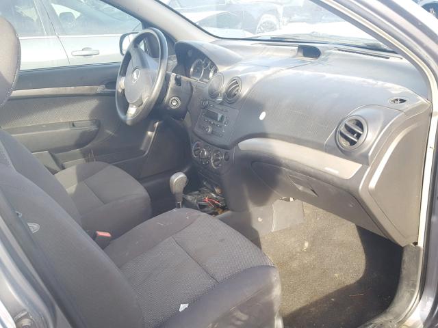KL1TD566X7B148625 - 2007 CHEVROLET AVEO BASE Күміс фото 5