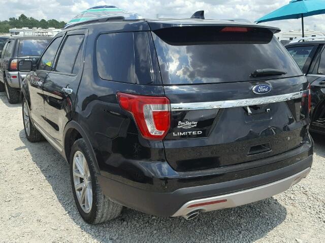 1FM5K7F80HGC23952 - 2017 FORD EXPLORER L 黑色 照片 3