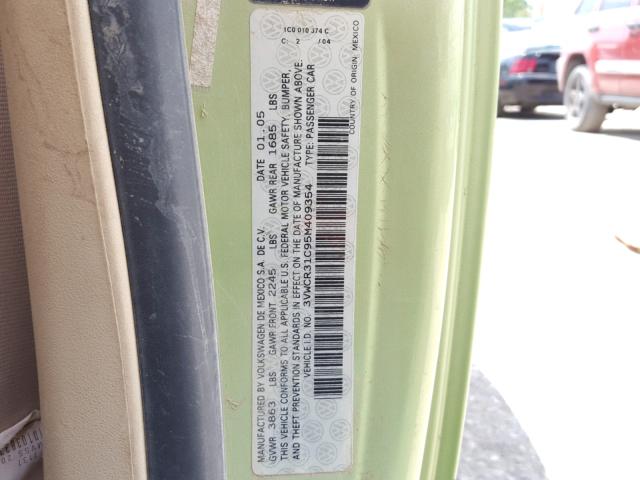 3VWCR31C95M409354 - 2005 VOLKSWAGEN NEW BEETLE 绿色 照片 10