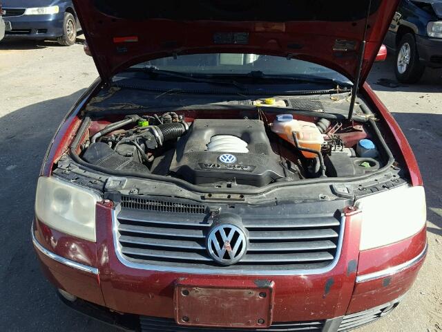 WVWRH63B02P242233 - 2002 VOLKSWAGEN PASSAT GLX RED photo 7