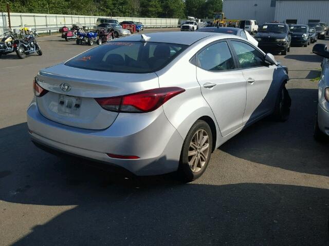 5NPDH4AE0EH481017 - 2014 HYUNDAI ELANTRA SE SILVER photo 4