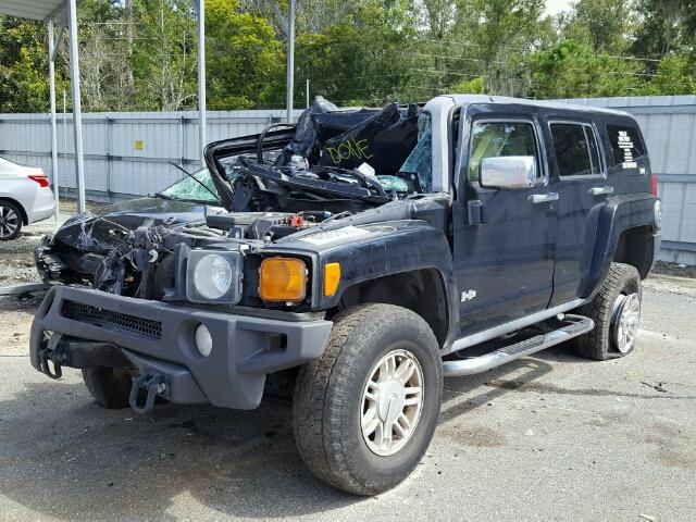 5GTDN13E778169792 - 2007 HUMMER H3 BLACK photo 2