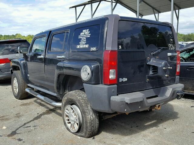 5GTDN13E778169792 - 2007 HUMMER H3 BLACK photo 3