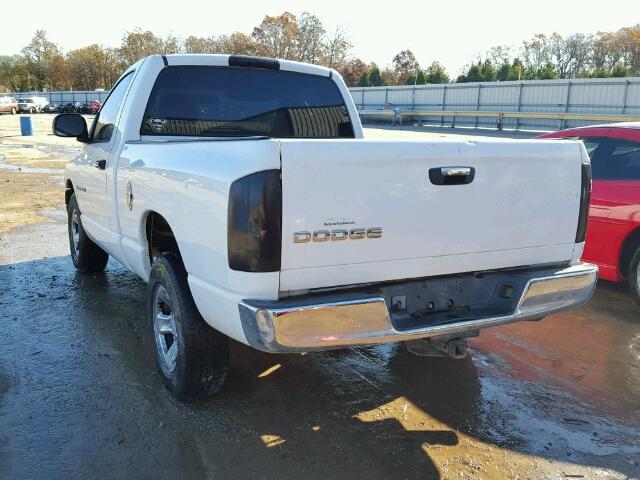 1D7HA16K32J226678 - 2002 DODGE RAM 1500 WHITE photo 3