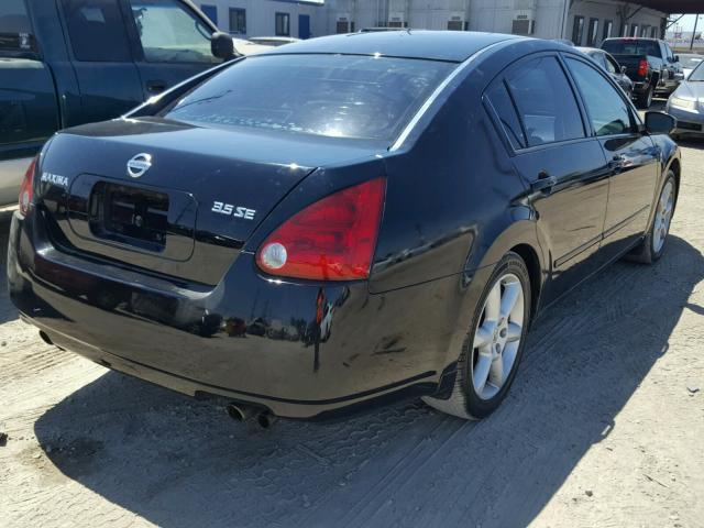 1N4BA41EX4C826694 - 2004 NISSAN MAXIMA SE BLACK photo 4