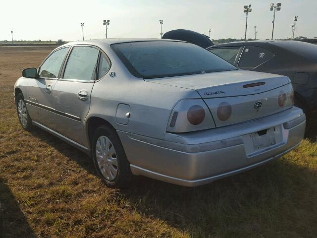 2G1WF52E349290785 - 2004 CHEVROLET IMPALA SILVER photo 3