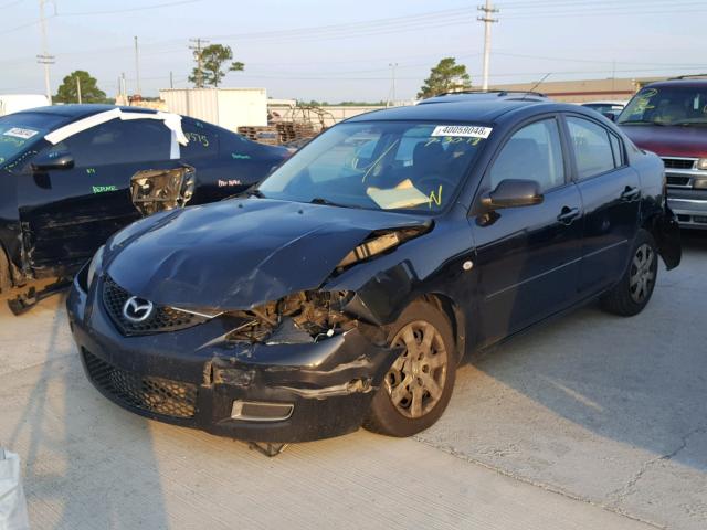 JM1BK12F081786768 - 2008 MAZDA 3 I BLACK photo 2